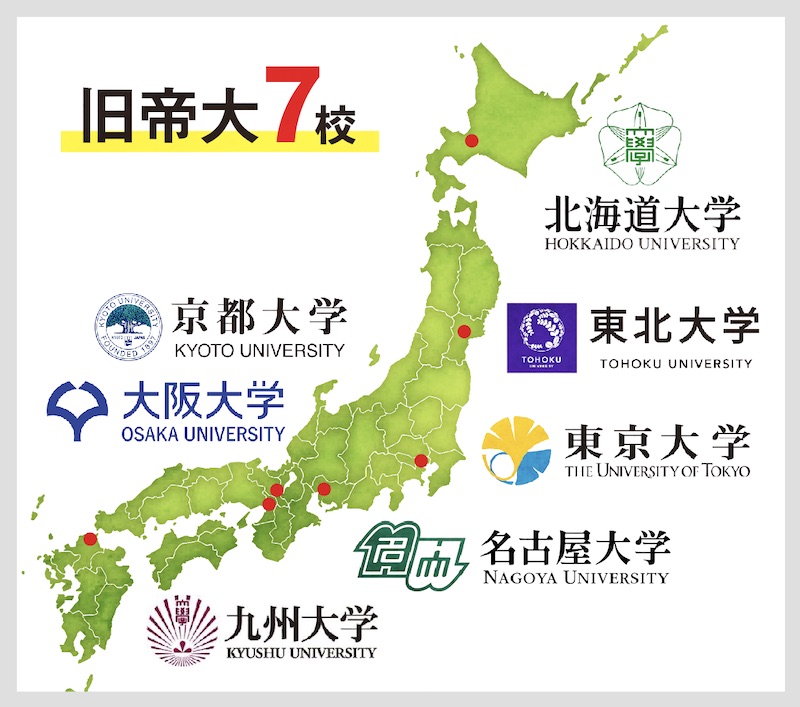 【月額1万円以下も】安いオンライン家庭教師おすすめ6選 42 旧帝大7校の図解マップ