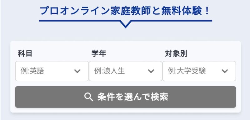 【マナリンク人気講師の探し方】失敗しない先生選びのポイント解説! 8 検索画面の図解